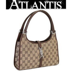 Gucci Jackie handbag GG brown canvas leather